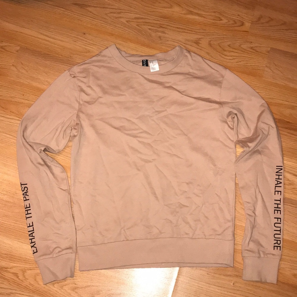 Women’s Tan Sweatshirt with Black writing detail